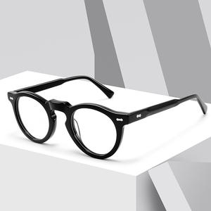 Monturas de gafas redondas de acetato Wenzhou para mujer, montura completa, anti-UV CO1128 - Product Image 1