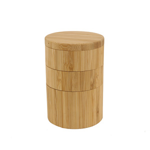 Three Layer Bamboo <b>Spice</b> <b>Jar</b> Set With Lids Stackable Condiment Storage For Kitchen Use - Product Image 2