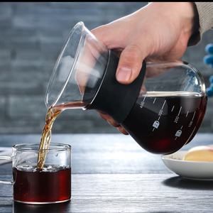 Macchina per caffè americano in vetro borosilicato versare sopra la caffettiera turca con manicotto in silicone e filtro metallico - Product Image 3