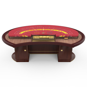 カスタムメイドのアンティーク木製高級プロ仕様オーバル型豪華カジノゲーム用バカラポーカーカードテーブル販売中 - Product Image 6