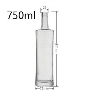 Emballage personnalisé haut de gamme <span class=keywords><strong>populaire</strong></span>, bouteille de liqueur en verre transparent de 750 ml, forme unique, bouteille vide pour whisky, pour <span class=keywords><strong>gin</strong></span> - Product Image 2