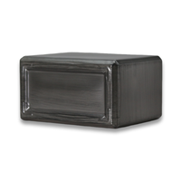 Fabricant de flacon de parfum en verre noir en métal sérigraphié de forme rectangulaire carrée rechargeable de 30ml 50ml pour cosmétiques