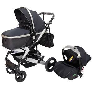 Travel System Baby <strong>Pram</strong> Stroller Buggy Trolley Pushchair Folding Kinderwagen <strong>3in1</strong> <strong>Prams</strong> 4 in 1 Baby Carriage for Traveling - Product Image 1