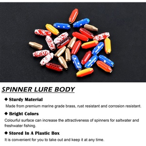<span class=keywords><strong>JSM</strong></span> 30 unids/caja de latón pesca Spinner señuelo cuerpos DIY pesca plomo pesos para Spinner cebo Carolina Rigs impuestos aparejos Kit de fabricación - Product Image 4