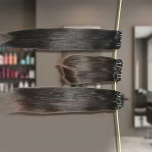 Machine Double Weft Deep Wave 100% Wholesale Indian Temple Bundle Processing None <b>Braiding</b> Unprocessed Human Hair <b>Extensions</b> - Product Image 1