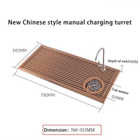 Lanxin Nouvel équipement de bar à thé chinois un ensemble complet de plateaux à thé pur en acier inoxydable plateaux de thé intégrés ustensiles de piscine