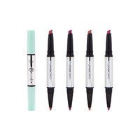 Rouge à lèvres mat longue tenue 2-en-1 avec crayon définition des lèvres de précision, haute pigmentation, double embout (crayon contour des lèvres et rouge à lèvres)
