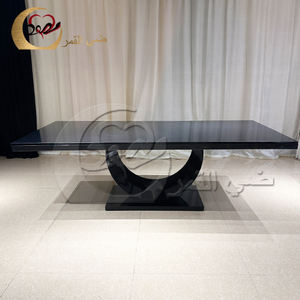 Banquet Hall Rectangle Iron Black Metal Wedding Dining <b>Table</b> for <b>Party</b> - Product Image 6
