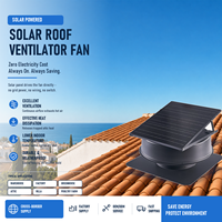 Ventilateur d'extraction de toit solaire de 12 pouces à roulement à billes pour atelier, avec personnalisation OEM/ODM