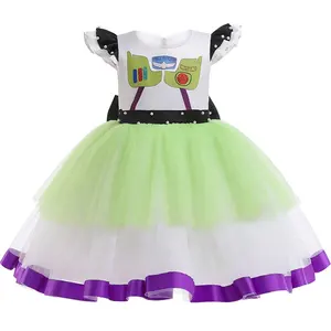 Chinese Manufacturer Princess Dresses Kids Girl's Buzz Light year Costumes Dresses For Girls