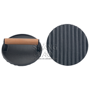 Heavy Duty Round <strong>Cast</strong> <strong>Iron</strong> <strong>Grill</strong> Meat <strong>Press</strong> <strong>Cast</strong> <strong>Iron</strong> Steak <strong>Grill</strong> Weight <strong>Cast</strong> <strong>Iron</strong> Burger Smasher Burger <strong>Press</strong> - Product Image 2