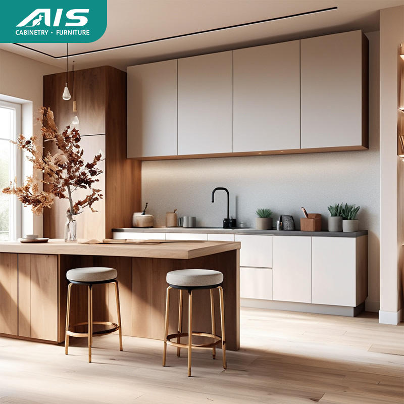AIS 2025 White China Lacquer Kitchen Cabinets Modern Kitchen Furniture ...