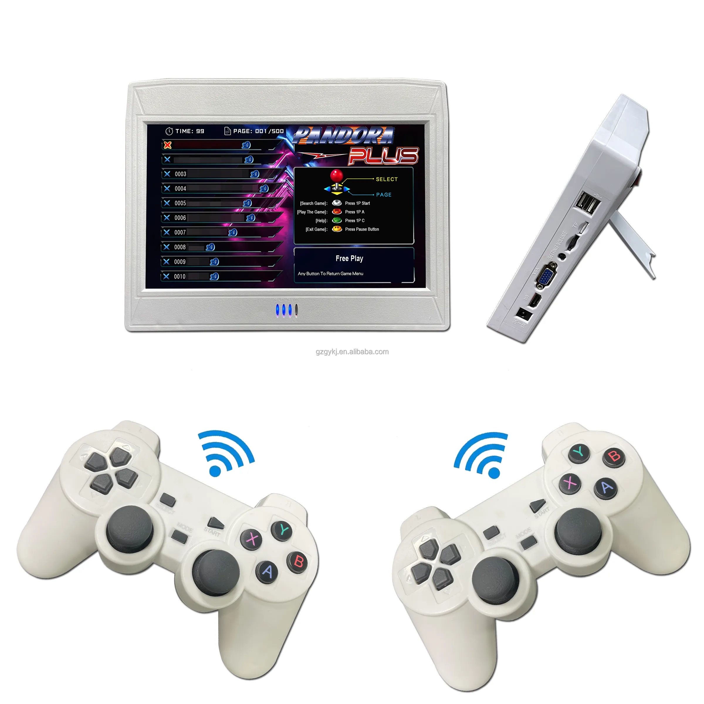 وحدة التحكم في الألعاب المحمولة باليد 10 بوصة المصممة حديثًا في 1 ، وحدة التحكم في الألعاب الترفيهية الإلكترونية للأركيد الرجعية