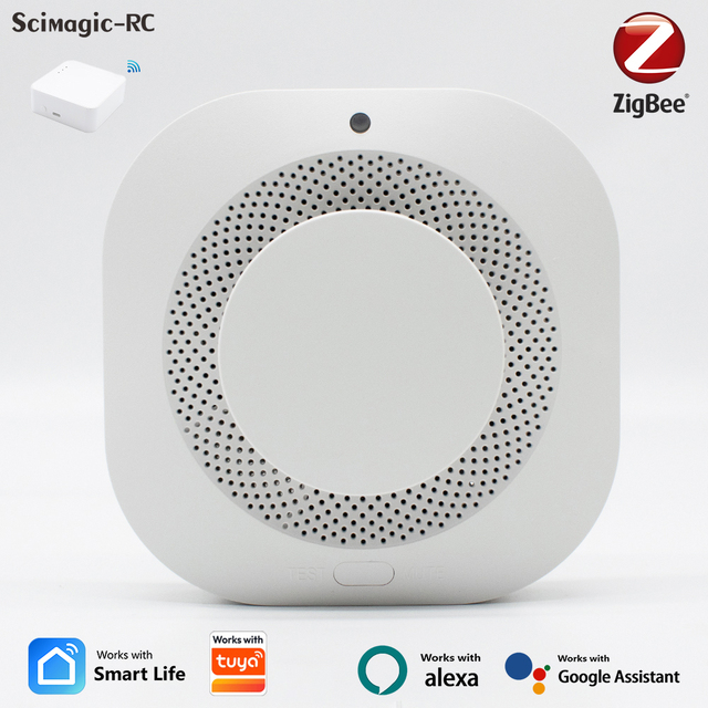 Wireless Fire Security Alarm System Smart Smoke Detector Photoelectric Fire Sensor Remote Push Alert for Home Hotel Warehouse