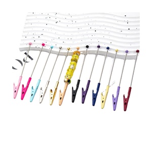 Creative DIY Beaded Metal Alligator Clip - Desk Memo Holder, Card & Note Organizer, Promotional <b>Gift</b> Idea - Product Image 1