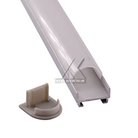 Boîtiers d'extrusion pour bandes LED à montage mural, série 6000, de qualité supérieure, avec ailettes de refroidissement améliorées, simples, pour découpe et pliage