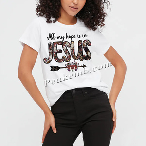 Transferencia DTF (Directo a Película) Lista para Planchar, Todas Mis Esperanzas Están en Jesús, Vinilo Personalizado de Jesús para Camisetas - Product Image 2