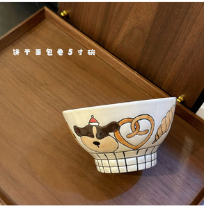 Bol à nouilles en céramique mignon en forme de petit ours, bol en forme de cœur de 5 pouces pour les couples, sous-glaçure, résistant à la chaleur, passe au lave-vaisselle - Product Image 6