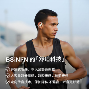 Bsinfen Open Ear <b>Bluetooth</b> Headphones Wireless Noise Cancelling IPX6 Waterproof Type C Charging Touch Control - Product Image 2