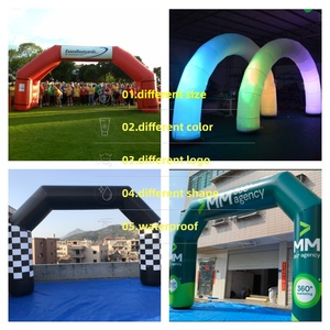 Vente en gros <span class=keywords><strong>pas</strong></span> <span class=keywords><strong>cher</strong></span> porte de départ et d'arrivée pour Marathon arches publicitaires gonflables d'entrée sport arc-en-ciel géant avec ballon - Product Image 5