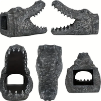 Décoration de gouttière en forme de tête de crocodile - Statue de jardin extérieure pour le drainage des eaux de pluie, décoration de jardin fantaisie