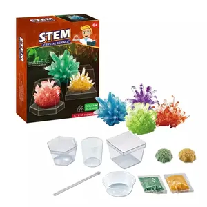 儿童STEM教育游戏科学项目工具包水晶生长游戏实验室儿童科学实验工具包