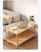Table d'appoint de luxe en bois, mobile et moderne, pour salon, table basse, table de chevet pour chambre et appartement, avec rangement intégré