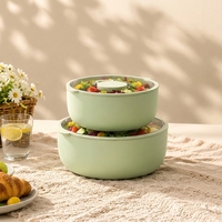 Bol à salade portable en gros avec couvercle magnétique, récipient à sauce, double joint sous vide, en acier inoxydable, sans BPA, boîte à lunch anti-fuite