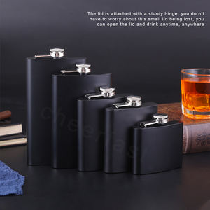Cheerfast Factory Venta al por mayor <span class=keywords><strong>Whisky</strong></span> Licor Hip Flask Matte Black 5-10Oz Metal Acero inoxidable A prueba de fugas <span class=keywords><strong>Macallan</strong></span> Hip Flask - Product Image 5
