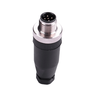 M12 5-poliger Stecker mit gerader Einfügung Docking Aviation Plug Löt freier vergoldeter wasserdichter Anschluss sensor - Product Image 1
