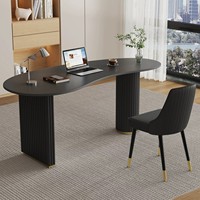 Bureau d'ordinateur en MDF de luxe léger et durable, de forme spéciale, pour bureau, salon de beauté, bureau de consultation médicale, ou comme bureau face à face avec chaise