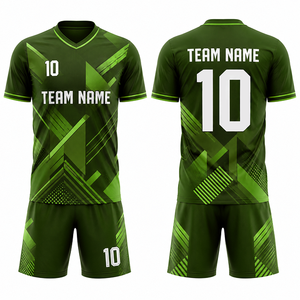 Ensemble de maillots et shorts d'entraînement et de match de football personnalisés, fabrication de vêtements d'équipe modernes, styles multicolores - Product Image 6