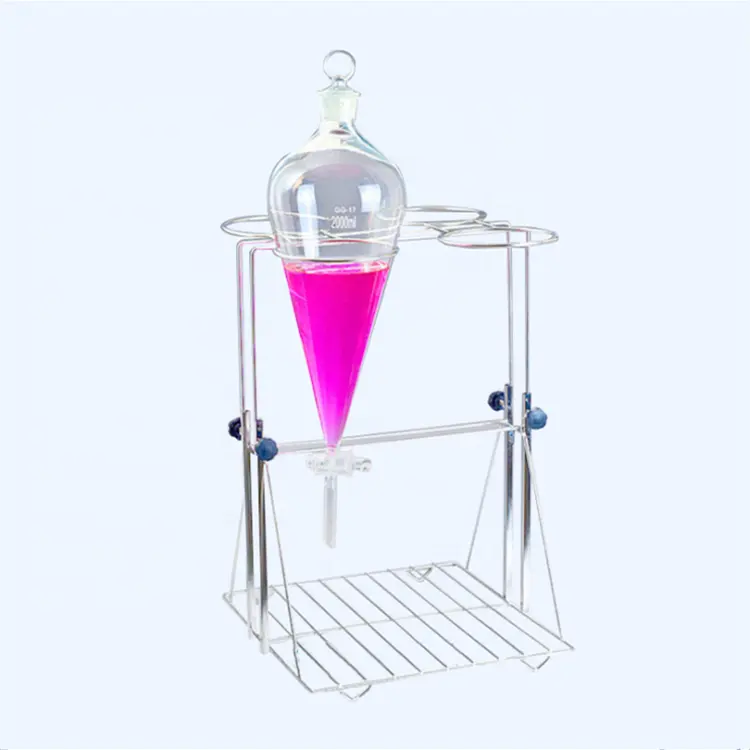 Hochwertige kugelförmige chemische Laborgeräte aus dickem Glas, die den konischen Trichter trennen