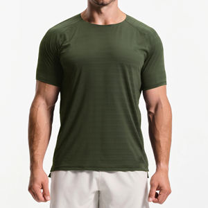 Camiseta Deportiva de Secado Rápido de Poliéster y Elastano para Hombre, Camiseta Deportiva para Gimnasio, Camiseta con Logotipo de Impresión Digital Personalizada para Hombre - Product Image 3