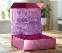 Boîte cadeau personnalisée à charnière magnétique pour vêtements, métallique