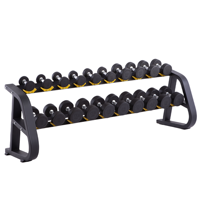 Soporte de Acero de 2 Niveles para Gimnasio, Resistente, para 10 Pares de Mancuernas, Juego de Mancuernas Premium para Uso en Casa o Gimnasio