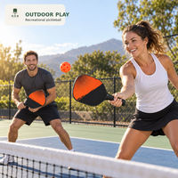 Ensemble de raquettes de pickleball en bois YANMUTU pour la plage avec balles, sac de transport, face de raquette texturée et poignée enveloppée - Combo de jeu d'extérieur en gros