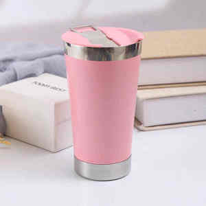 Mug à bière isotherme en acier inoxydable 304 de style américain, 20 oz, à double paroi, isolant thermique, anti-fuite - Product Image 5