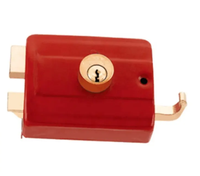 Keyless & 3 Key Security Rim Lock Cylinder Manufacturers Wholesale for South America Market Red Color