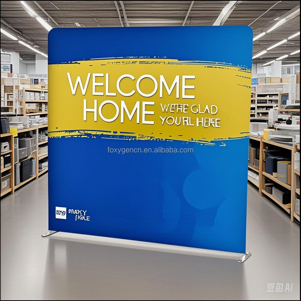 Portable Booth Backdrop Tension Fabric Stand Trade Show Booth for Indoor Outdoor Advertising Exhibition Displays