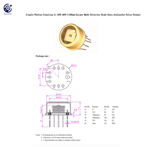 Выход лавинного импульса с высоким коэффициентом усиления Si APD фотодиод однофотонный Счетный детектор режима Гейгера для диапазона длин волн OTDR - Product Image 2