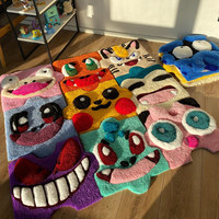 Op New Arrival Cute Customized Size Shape Handmade Rug Home Bathroom Decor Carpet Puzzle Rug Creative Gift