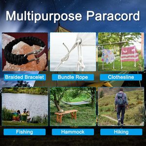 Cuerda <span class=keywords><strong>de</strong></span> Paracord <span class=keywords><strong>de</strong></span> 750 lb, 1000 pies / 500 pies / 200 pies / 100 pies, Cordón <span class=keywords><strong>de</strong></span> Paracaídas <span class=keywords><strong>de</strong></span> 5/32, 4 mm, 7 Hilos, Bobina <span class=keywords><strong>de</strong></span> Alta Resistencia, Cuerda para <span class=keywords><strong>Supervivencia</strong></span> y Camping - Product Image 5