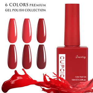 Colección Navideña Roja BIN, Juego de 6 Esmaltes de Gel de 15 ml Personalizados, Mismo Color, Mismo Envase, Kit de Esmalte de Gel UV para <span class=keywords><strong>Manicura</strong></span> - Product Image 3