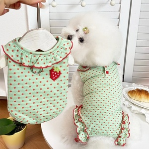 Robe à pois pour chien, jupe de princesse pour chiot, vêtements pour animaux de compagnie à volants mignons, doux et respirants pour petits chiens et chats, vente en gros - Product Image 1