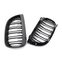 Calandre de pare-chocs avant BMW noire en plastique ABS pour Série 1 E81 E87 2004-2007, kit de modernisation
