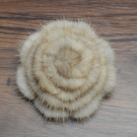 Broche en fourrure de vison faite à la main MWfur Fashion, pour vêtements, chaussures, femmes, broches en fourrure de vison, taille personnalisable