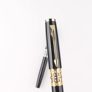 Custom Logo Hollow Roller Metal <b>Pen</b> With Black Rose <b>Gold</b> for New Business Gift - Product Image 3
