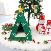 Arbre de Noël en forme de chat et de chien Condo écologique feutre maison pour animaux de compagnie avec tapis lavable intérieur hiver abri en gros et ODM