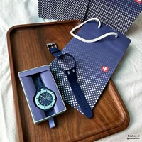 Nuevo Reloj Mecánico de Colaboración X SWA con Movimiento TCH, Material Biocerámico, Rotación Visible del Engranaje, Correa de Cuero Vacuno